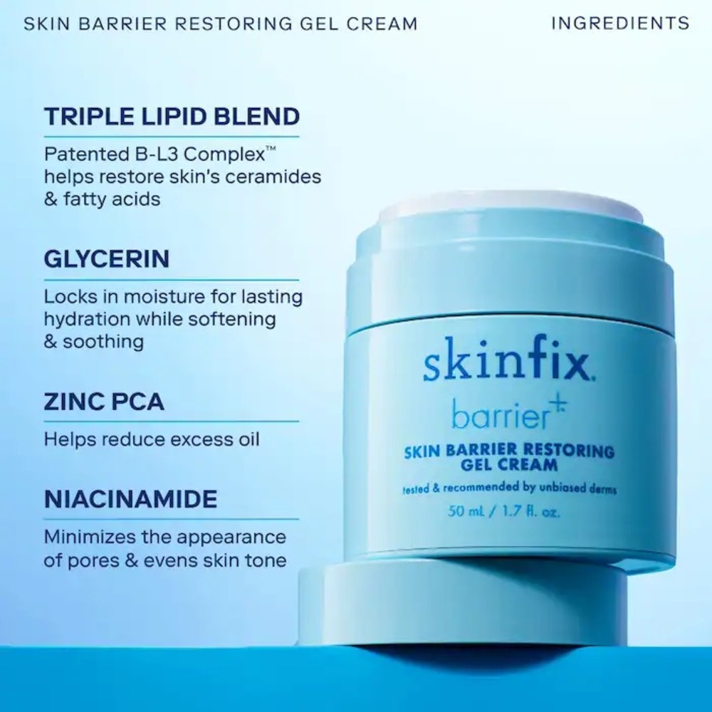 Skinfix Skin Barrier Restoring Gel Cream with Pore-Refining Niacinamide NIB